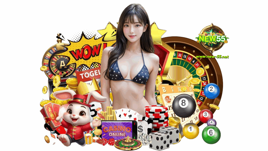 new55 ศูนย์รวมเกมสล็อตแตกง่ายที่สุด สนุก คุ้มค่าในที่เดียว